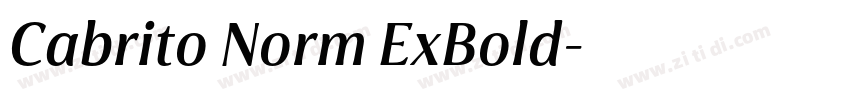 Cabrito Norm ExBold字体转换